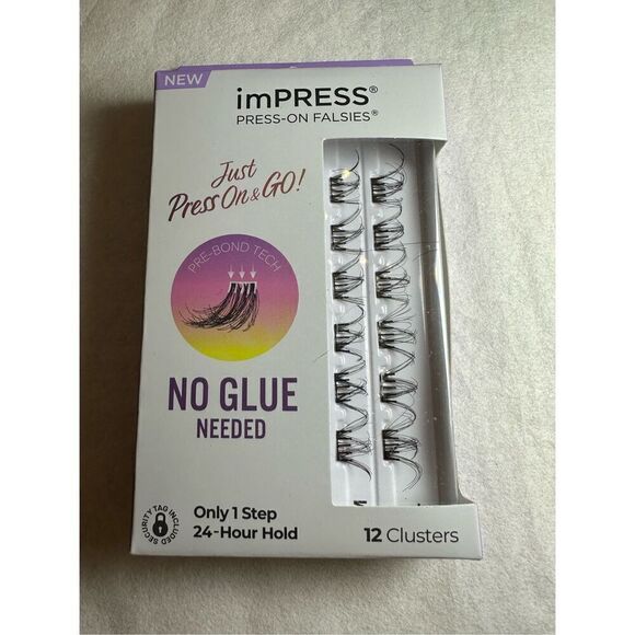 Kiss Impress Press-On Falsies Eyelash Clusters, Refined Edgy Wispy - Picture 1 of 4